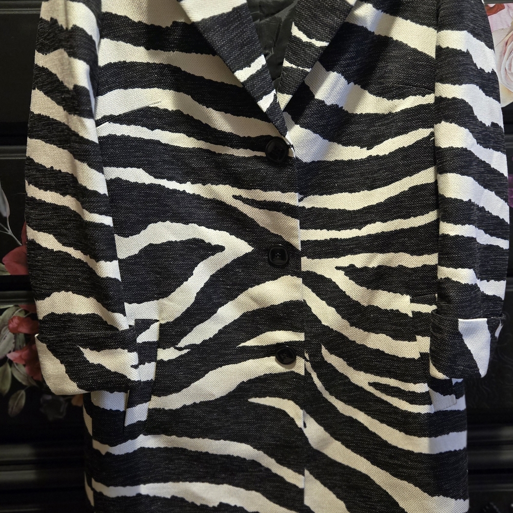 deane + Whitw Zebra Print Coat